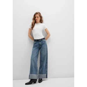 Emilia Classic Denim Puslu Koyu Mavi Jean Pantolon 1012641-90118