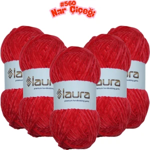 Kadife El Örgü İpi, 5'li Paket, 5X100 Gr. 120 Mt., %100 Mikro Polyester