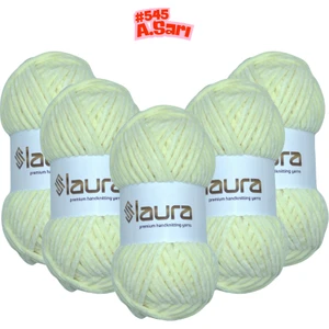 Kadife El Örgü İpi, 5'li Paket, 5X100 Gr. 120 Mt., %100 Mikro Polyester