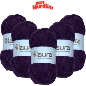 Kadife El Örgü İpi, 5'li Paket, 5X100 Gr. 120 Mt., %100 Mikro Polyester