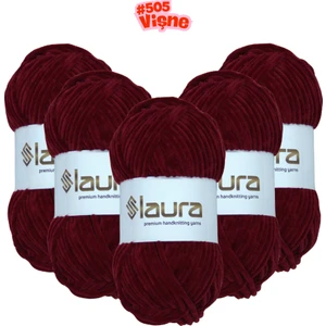 Kadife El Örgü İpi, 5'li Paket, 5X100 Gr. 120 Mt., %100 Mikro Polyester