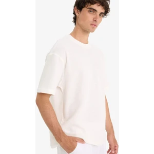 Dokulu Boxy Fit Tişört E4838AX25AU