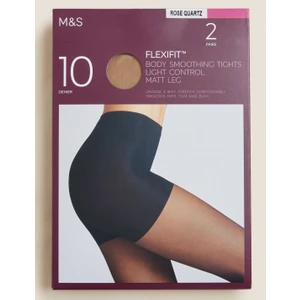 Marks & Spencer 2'li Flexifit™ 10 Denye Külotlu Çorap Seti