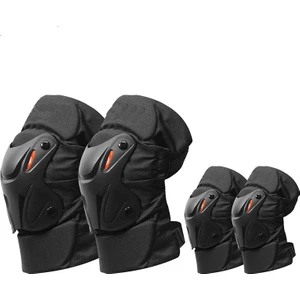 Bisiklet Motosiklet Koruyucu Ekipman Diz Peddesi Motosiklet Sürücüsü Soğuk ve Sıcak Ekipman Rüzgar Geçirici Kalınlaştırılmış Dirsek Pedleri 4'lü Set (Yurt Dışından)