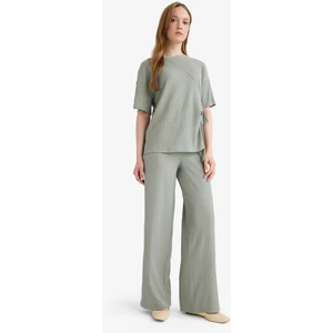 Bürümcük Pantolon Wide Leg Geniş Bol Paça Beli Lastikli C0200AX25SP