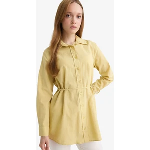 Regular Fit Poplin Bağlamalı Uzun Kollu Gömlek Tunik D4160AX25SM