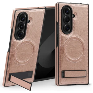 Samsung Galaxy Z Fold7 5g Kickstand Deri Telefon Arka Kılıfı Magsafe ile Uyumlu (Yurt Dışından)
