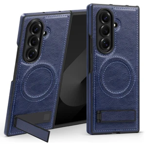Samsung Galaxy Z Fold7 5g Kickstand Deri Telefon Arka Kılıfı Magsafe ile Uyumlu (Yurt Dışından)