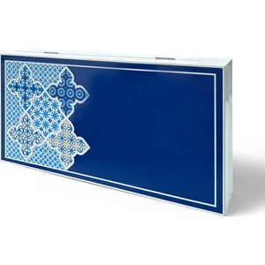 Blue Tile Tavla, Çizilmez Zeminli, Mıknatıslı Mdf Kasa, 2 Kat Vernik Cilalı