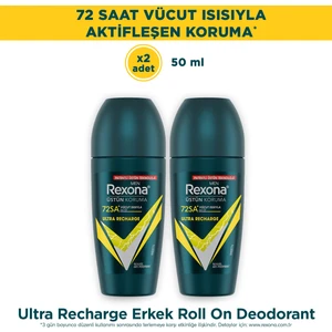 Men Üstün Koruma Erkek Roll On Deodorant Ultra Recharge 50 ml X2