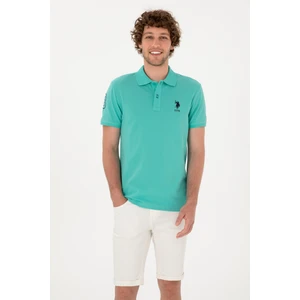 U.S. Polo Assn. Erkek Slim Fit Polo Yaka Mint Basic Tişört 50305929-VR090