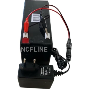 12V 7AH Akü + Adaptör 12 Volt 7 Amper Akü + Akü Şarj Cihazı Adaptörü Şarj Aleti Cihazı