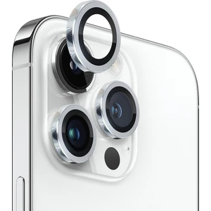 iPhone 13 Pro / 13 Pro Max Kamera Lens Koruyucu ''Safir Cam & Kolay Kurulum'' (Gümüş)