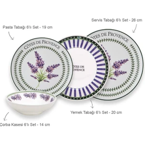 The Mia Provence 6 Kişilik Yemek Takımı 24 Parça Set 2