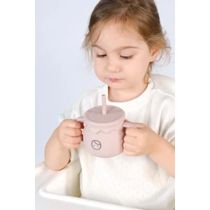 Little Gusto Pipetli Silikon Suluk ve Atıştırma Bardağı Pembe