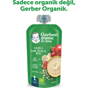 Organik Yulaflı Elma Çilek ve Muz Püresi 110 gr