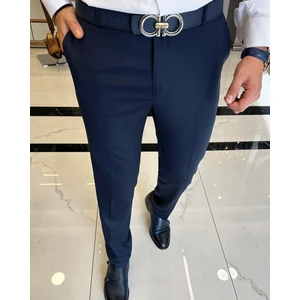 Terzi Adem İtalyan Kesim Slim Fit Lacivert Kumaş Pantolon T3486