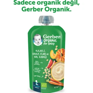 Organik Yulaflı Elma Havuç ve Balkabaklı Püre 110 gr