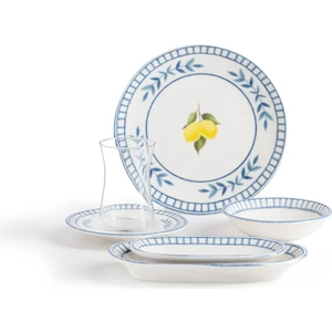 Madame Coco Brunella 26 Parça Kahvaltı Takımı - Mavi/beyaz