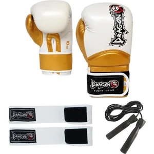 Dragondo Carbon Boks Eldiveni Elastik Boks Bandajı ve Atlama Ipi Kick Boks Set