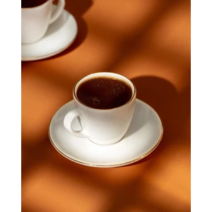 Madame Coco Navarre 6 Kişilik 12 Parça Kahve Fincan Takımı - Beyaz/gold - 85 ml