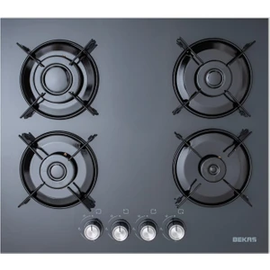 Sönme Emniyetli Düğmeden Çakmaklı 4 Gözü Gazlı Ankastre(Gömme) 4 Lü Cam Ocak