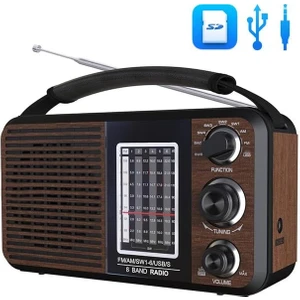 Usr11 Portatif Analog Radyo Fm-Usb-Sd/Mmc-Aux (88-108 Fm Frekans Aralığı)