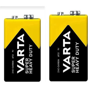 (2 Adet) 9 Volt Superlife Çinko Pil Güvenilir Güç Çift Başlı, Yeni