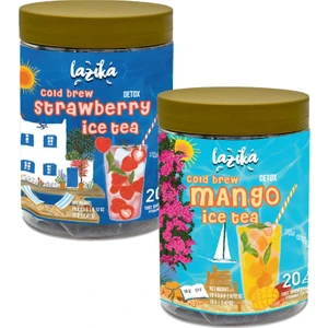 Soğuk Demleme Detox Soğuk Çay Seti ( Mangolu Soğuk Çay ve Çilekli Soğuk Çay Set)