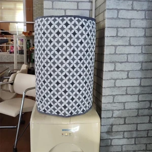 Gri Geometrik Desenli Damacana Kılıfı Sebil Koruma Duck Kumaş Saklama Örtüsü