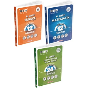 6,sınıf Sarmal Deneme Türkçe+Matematik+Din Kültürü 3 Lü Set