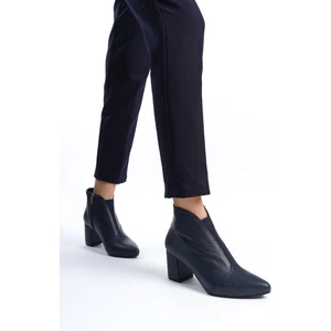 Hakiki Deri Kadın Topuklu Deri Bot TRC102-1924-1