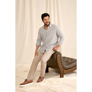 Altınyıldız Classics Erkek Taş 360 Derece Her Yöne Esneyen Slim Fit Dar Kesim Diyagonal Esnek Desenli Pantolon