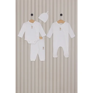 U.s. Polo Assn. Erkek Bebek Krem Pijama Takım 50318278-VR071
