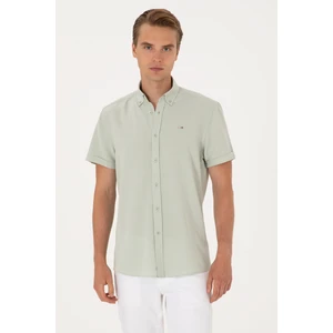 U.s. Polo Assn. Erkek Su Yeşili Gömlek Kısa Kollu 50306328-VR048