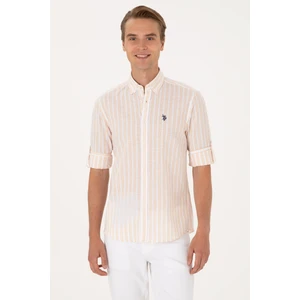 U.s. Polo Assn. Erkek Sarı Gömlek Desenli 50306339-VR044