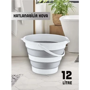 Pratik Katlanabilir Kova Silikon Kova 12 Lt.