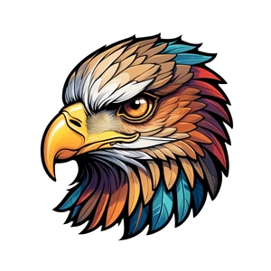 Altınuç Art Design 5 Adet 10X10 cm Kartal Sticker V2 Araba Motor Kask Defter Masa