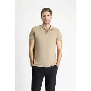 Polo Yaka Regular Fit Nakışlı Pamuklu Tişört