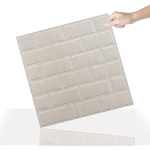 3 Boyutlu Duvar Paneli Kabartmalı Metro Desen Pvc 41X41 Cm/ 6 Adet /1 M² Beyaz Huş