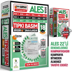 İnformal Yayınları 2025 ALES ÖSYM Tıpkı Basım Deneme Paketi 18li Türkiye Geneli Çözümlü Çıkmış Soru Kitapçıkları Seti