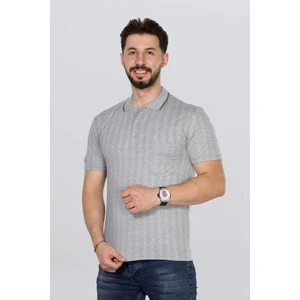 Erkek Baba Tişört Yakalı Cepli Desenli Model Klasik Kesim