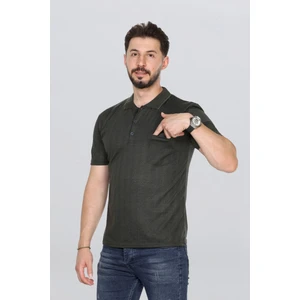 Erkek Baba Tişört Yakalı Cepli Desenli Model Klasik Kesim