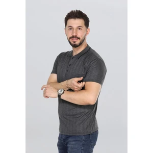 Erkek Baba Tişört Yakalı Cepli Desenli Model Klasik Kesim