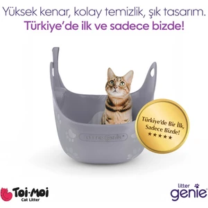Yüksek Duvarlı Kolay Temizlenen Kedi Kum Kabı, Yumuşak, Esnek ve Taşınabilir Premium Kedi Tuvalet