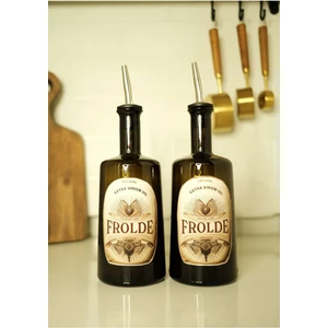 Home 2'li Amber 500 ml Cam Ayçiçek Yağı Zeytinyağı Şişesi Yağdanlık