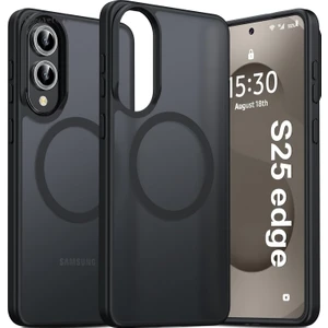 Samsung Galaxy S25 Edge Kılıf Kamera Çıkıntılı Mat Magsafe Wireless Şarj Destekli Renkli Hassas Butonlu Kapak