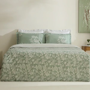 Karaca Home Haven %100 Pamuk Tek Kişilik Nevresim Takımı Koyu Mint
