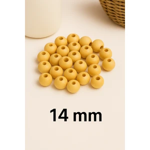 Taha Hamak 50 Adet 14MM Ham Ahşap Boncuk