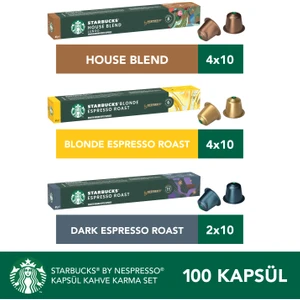 By Nespresso House Blend 40’lı, Dark Espresso 20’li, Blonde Espresso 40’lı Kapsül Kahve